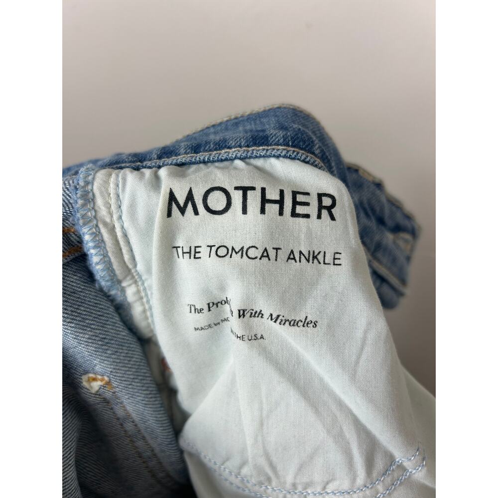 MOTHER Light Blue Straight Leg Jeans - Picture 8 of 11